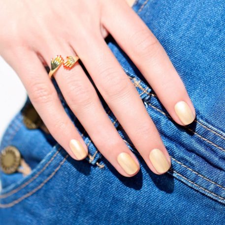 Vernis Semi-Permanent Green Flash GOLD SAND