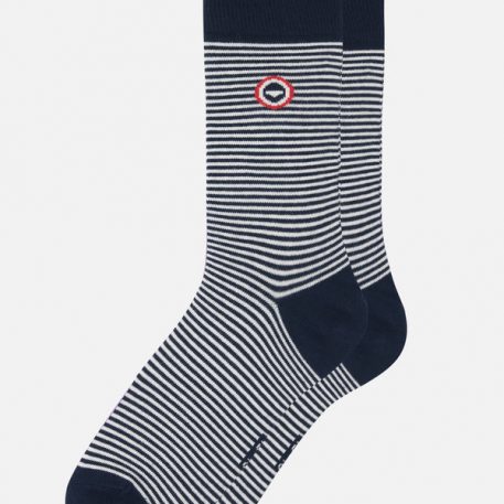 Chaussettes mi-hautes en coton - Robuste Marinière
