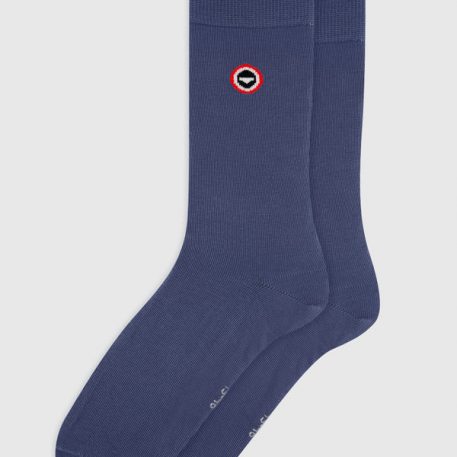 Chaussettes mi-hautes en coton - Robuste Bleu acier