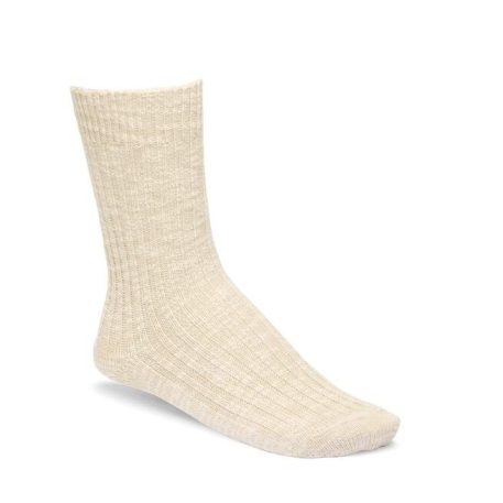 Chaussettes en coton flammé Beige White - du 36 au 38