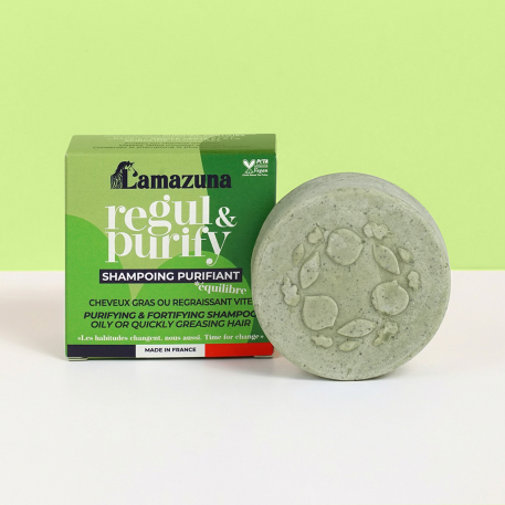 Shampooing solide cheveux gras Regul & Purify