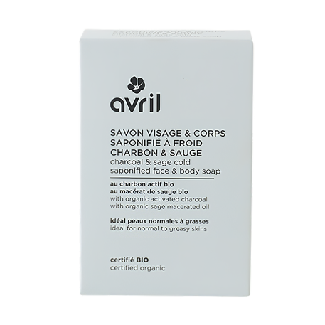 Savon à froid visage & corps Charbon & sauge
