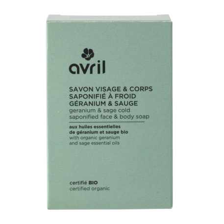 Savon à froid visage & corps Géranium & sauge